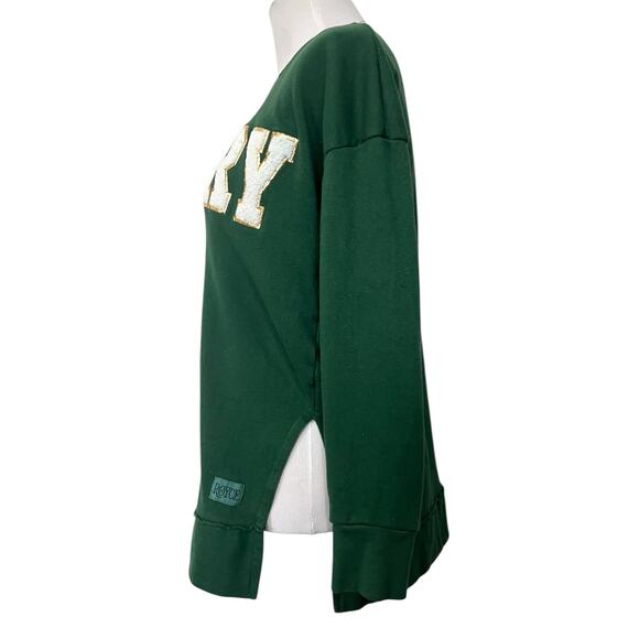 Royce Brand Merry Boucle Womens Sweatshirt Green Christmas Holiday Festive Sz M - Picture 5 of 9